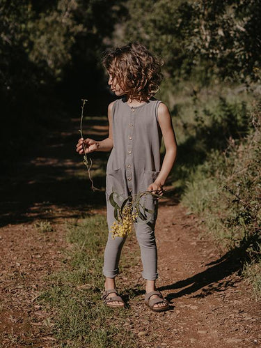 The Simple Folk Free-Range Playsuit, Lead Gray